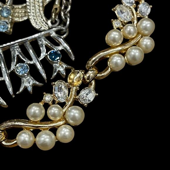 Rhinestone Recovery Lot Jewelry Findings & Crafting Vintage Lot Of 4 Necklaces - Picture 5 of 16